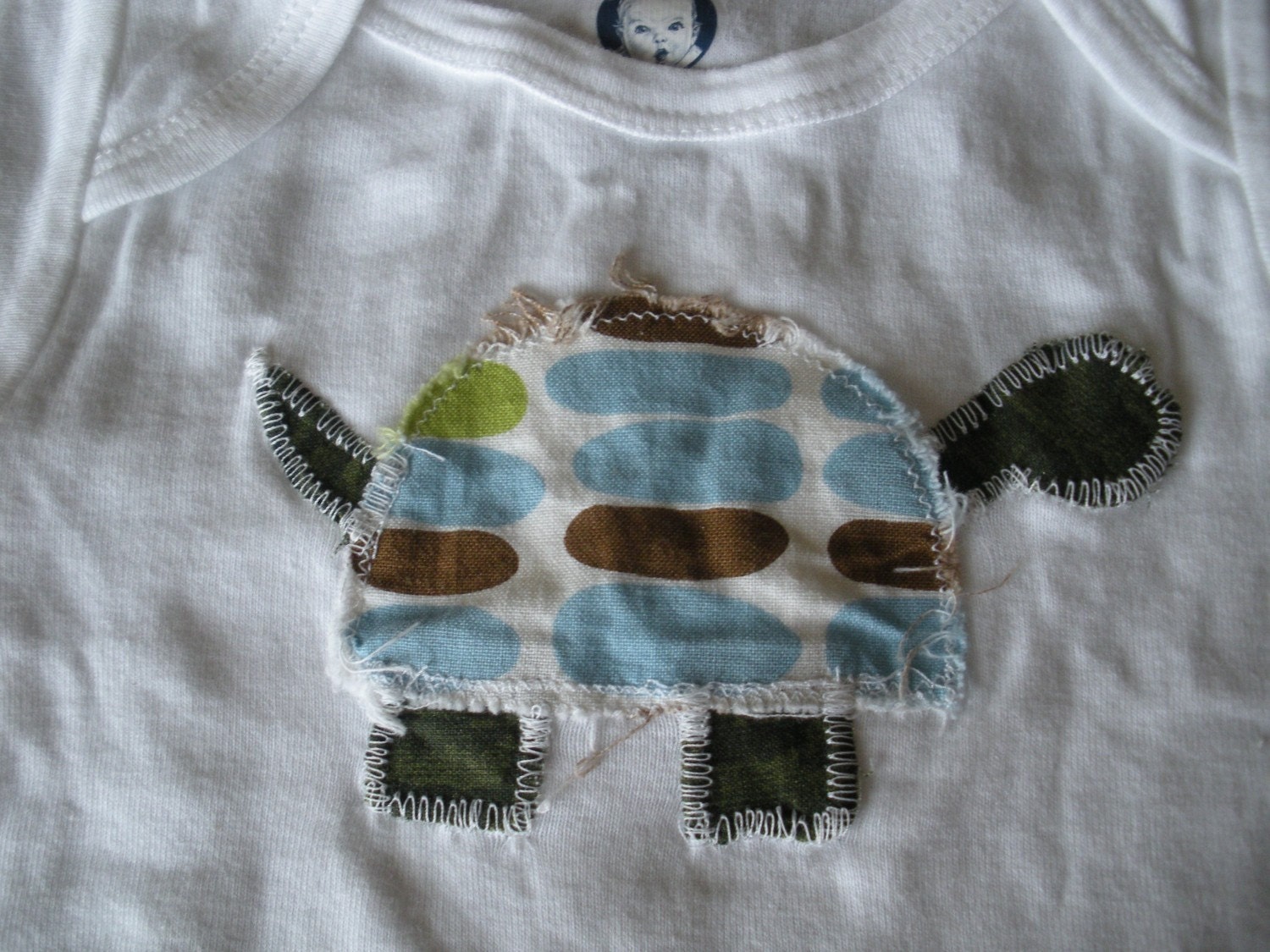 SO TURTLE Applique Onesie/Shirt Short Sleeved