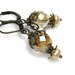 Czech, Freshwater Pearl, Vintage Style Earrings