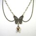 Victorian Style, Pearl, Czech Glass, Antiqued Brass, Necklace