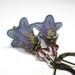 Lavender Blue, Teal, Crystal Flower Earrings