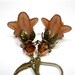 French Roast Coffee, Lucite Flower Earrings