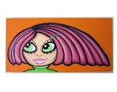 cOcO - 10x20 original acrylic painting on canvas, girl art, pretty girl, girl room decor