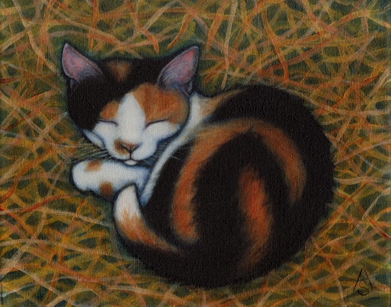 SALE   Calico Barn Cat art print