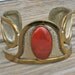 Vintage Bronze and Jasper Bracelet by Morita Gil South American Jeweler