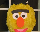 Yellow Monster tissue paper pompom kit, inspired by "Bert" from Sesame Street