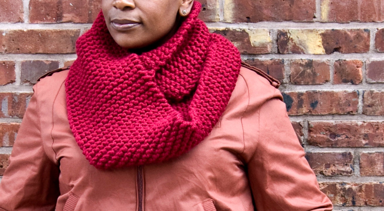 Ruby Red Infinity Scarf