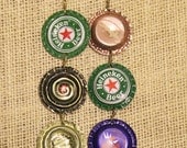Magic Hat, Heineken & Victory Triple Beer Cap Earrings