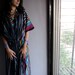Dark Blue kaftan - Perfect long dress, beachwear, spa robe, make great Christmas, Valentine Day, Anniversary or Birthday gifts