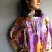 Purple Big Flower kaftan - Perfect long dress, beachwear, spa robe, make great Christmas, Valentine Day, Anniversary or Birthday gifts