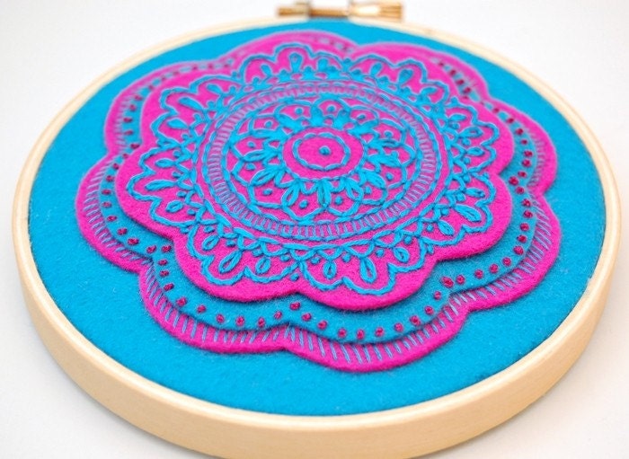 Mehndi Embroidered Wall Hanging