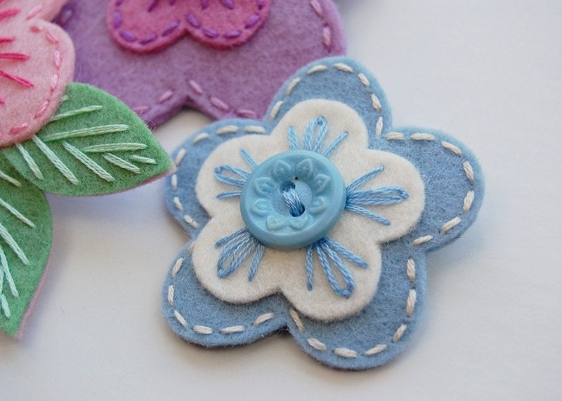 Pastel Blossoms Hair Clip Set