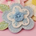 Pale and Sweet Pastel Blossoms Hair Clip Set