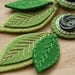 Falling Leaves Embroidered Wool Earrings