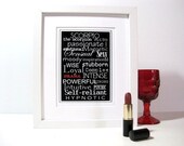 Subway Art Sign Scorpio Zodiac Typography Print 5x7 in an 8x10 mat