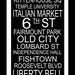 Subway Art Sign Philadelphia  Destination Typography Print 11.75x36