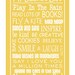 Subway Art Sign Children's Bucket List Print 11x17
