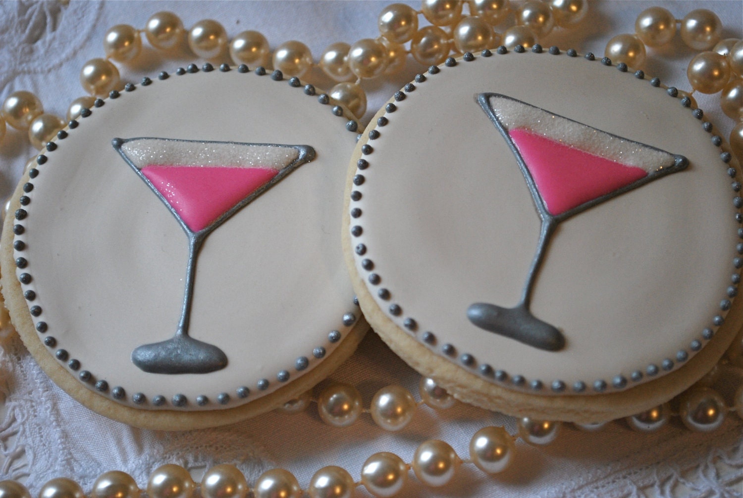 Pink Martini Decorated Sugar Cookies (12)