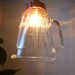 UpCycled ReCycled Repurposed Clear Glassware Blender Pitcher Hanging Pendant Lighting Fixture