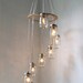 Spiral Carousel Mason Jar Chandelier Mason Jar Lighting Swag Lamp Handcrafted Upcycled BootsNGus Hanging Pendant Light Fixture