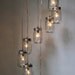 Spiral Carousel Mason Jar Chandelier Mason Jar Lighting Swag Lamp Handcrafted Upcycled BootsNGus Hanging Pendant Light Fixture