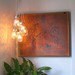 Ocean Sapphire Mason Jar Chandelier - Mason Jar Light - Modern Industrial Handcrafted UpCycled BootsNGus Hanging Pendant Lighting Fixture