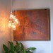 Pretty Pastels Mason Jar Chandelier - Mason Jar Light Swag Lamp - Handcrafted UpCycled BootsNGus Hanging Pendant Lighting Fixture