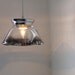 Silver Lining - Vintage Dorothy Thorpe Ombre Glass Bowl Hanging Pendant Lighting Fixture - One Of A Kind UpCycled BootsNGus Light