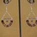 Rainbow tourmaline and iolite dangle earrings- multi color boho gemstone chandelier earrings- hippie chic- Unity