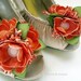 ORANGE CRUSH Flower shoe clips, weddings, special occasions