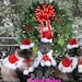 Santa Costume Christmas Holiday cape and Santa hat for dogs and cats