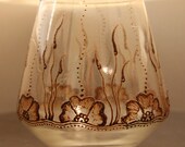 Clearance Sale - Price Slashed - Henna Painted Glass Candle Holder