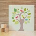 Children Art, Decor for Baby Nursery, Kids and Children Rooms. 10x10 Birds on a Tree Canvas