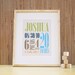 11x14 Custom Birth Print - Blue/green