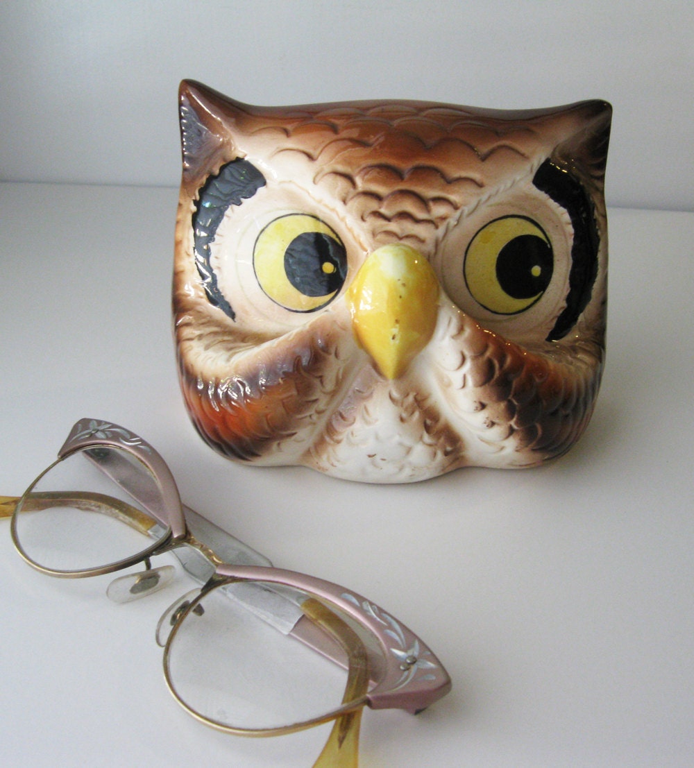 Owl Eyeglass Holder by SwankyLadyVintage on Etsy