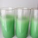 Green Frosted Cocktail Glasses