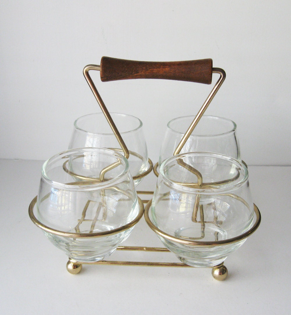 Mid Century Drink Caddy Set