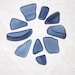 Denim Blue faux sea glass - 10 pieces