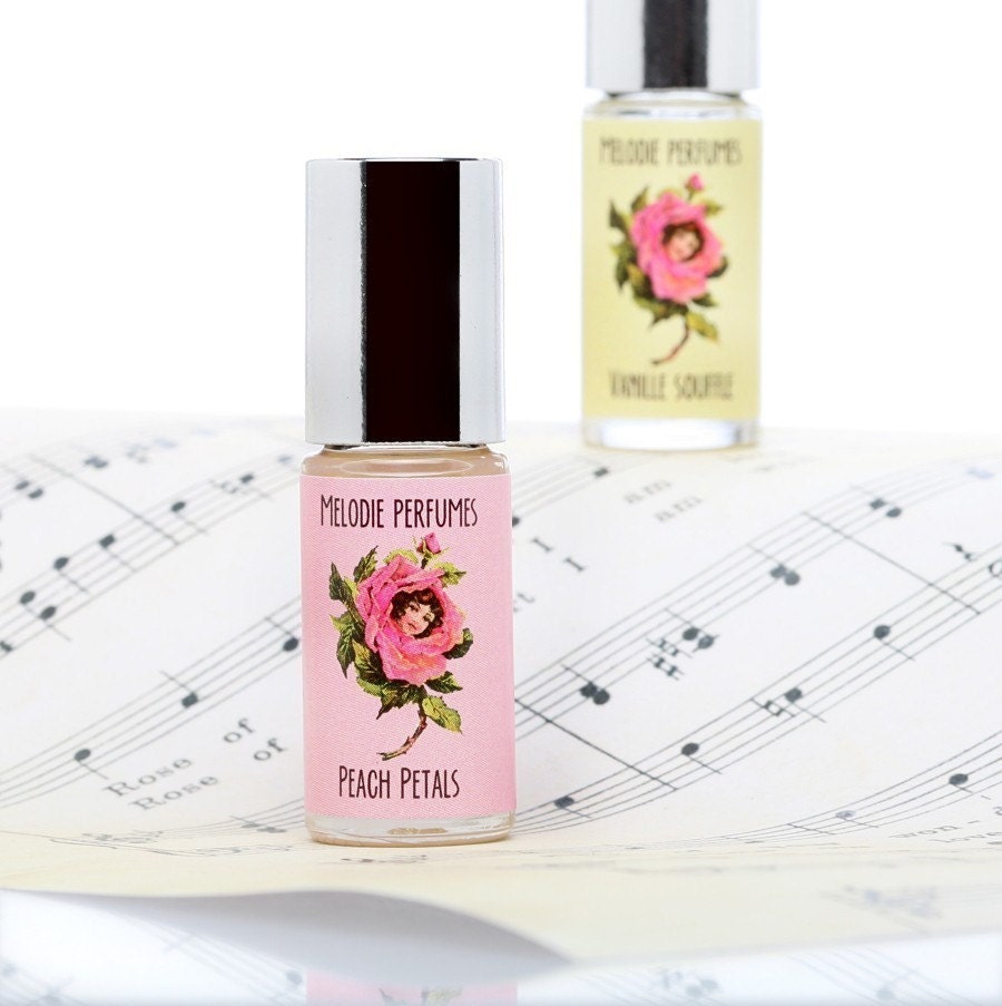 PEACH PETALS tm Perfume Oil Roll On Delicious and Ripe MELODIE PERFUMES