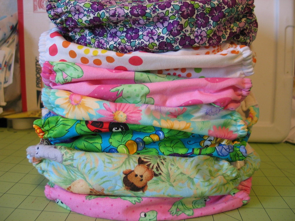 Dry Bunz Flip Diaper with Pockets  Girls  lg 20 lbs & up