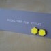canary yellow mini brass hexagon stud earrings img