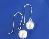 Katie- Sea Shell Pearl and Sterling Silver Drop Earrings
