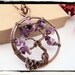 025 Purple Amethyst Sled Tree of Life Pendant Antique Copper no Chain