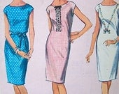 Uncut Vintage 1964 How to Sew Shift Dress Simplicity Pattern Teen Size 14T Bust 34