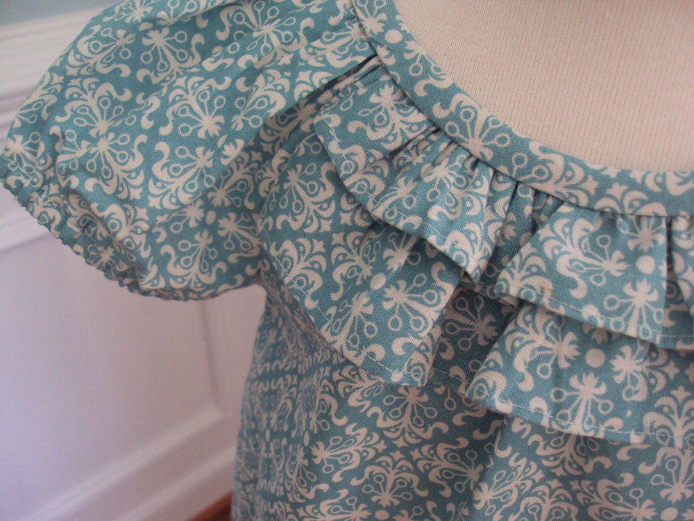 Tiffany Blue Ruffle Dress size 3 ready to ship