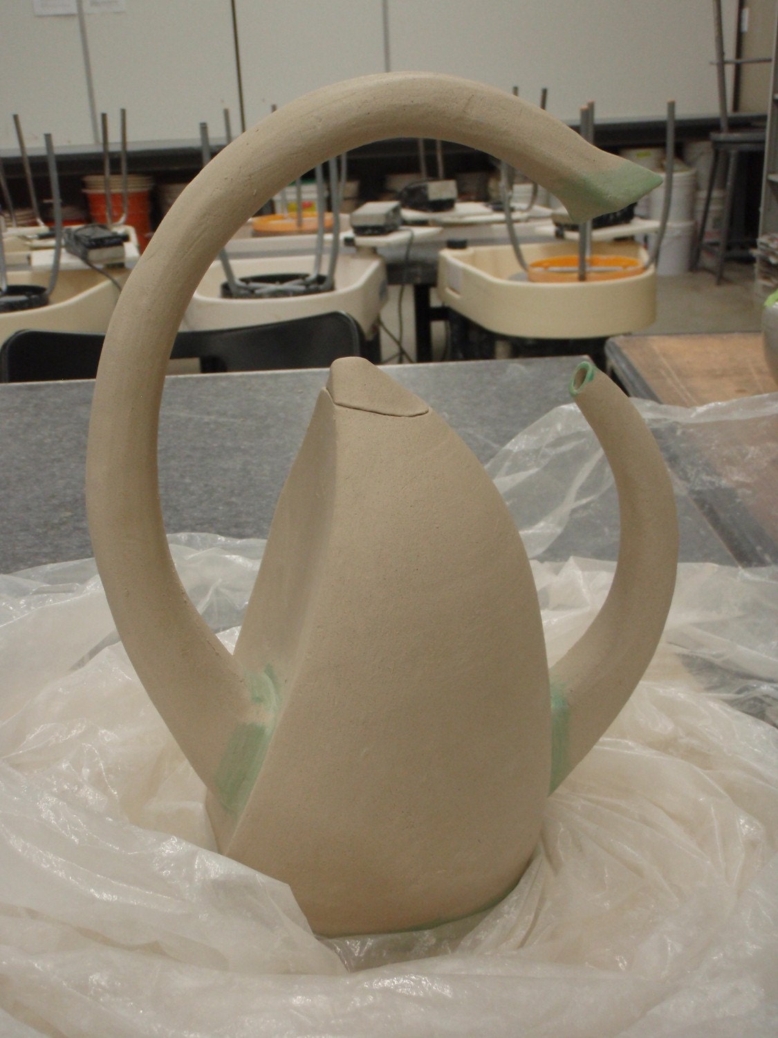Faux Wood Fired Scorpion King Ceramic Teapot by Julie's Atelier