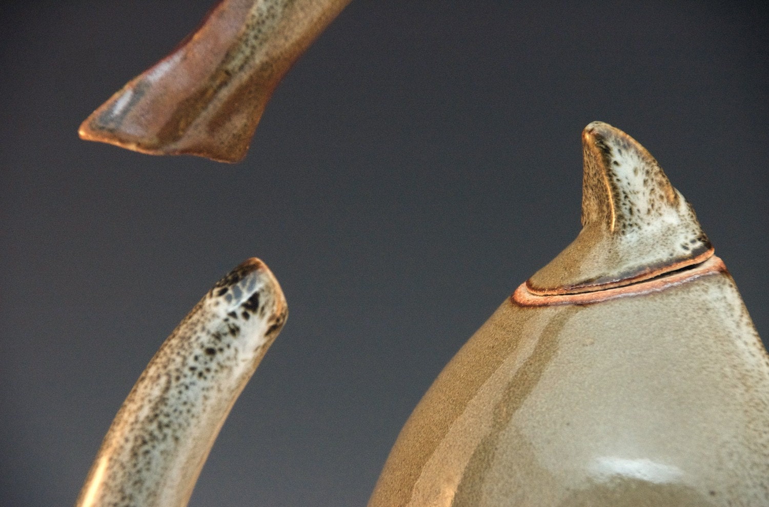 Faux Wood Fired Scorpion King Ceramic Teapot by Julie's Atelier