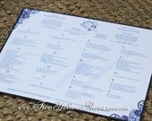Digital Paisley Seating Chart Template  (Text and Design Colors of Choice)