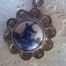 Sale Vintage 1950s Sterling Silver Delft Hand Painted Porcelain Pendent Dutch Windmill Signed "DELFT"