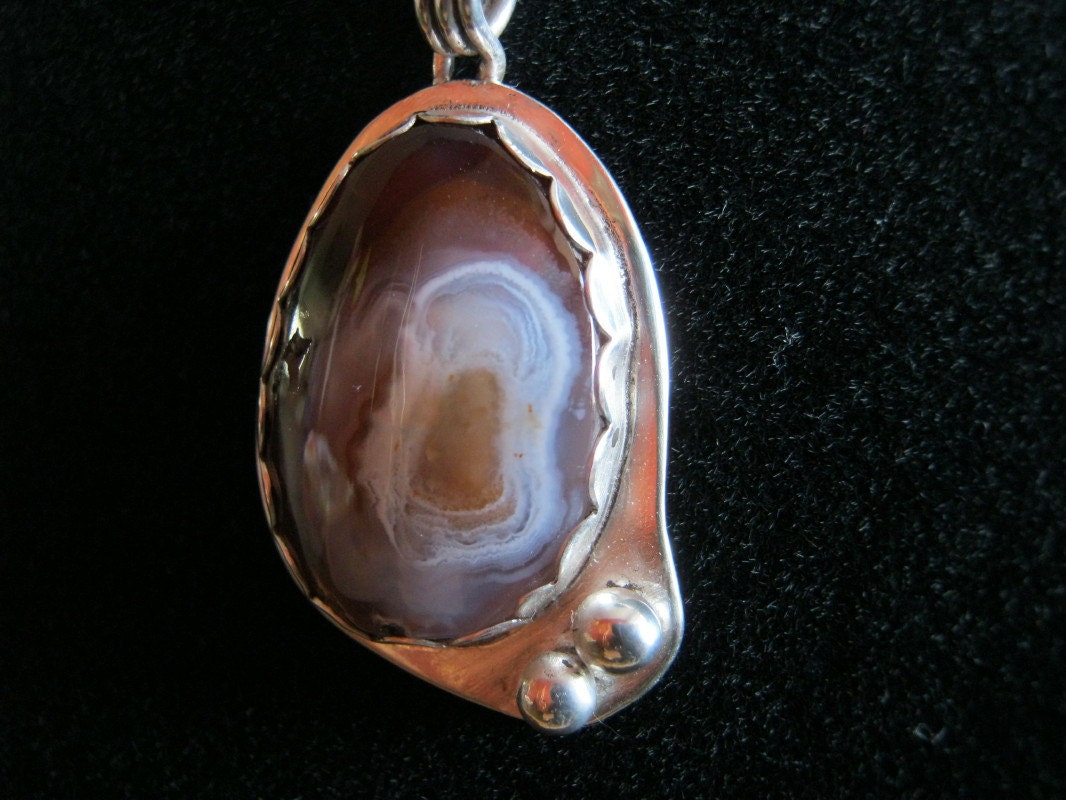 Fire Agate Sterling Silver Pendant with Sterling Silver Chain Necklace