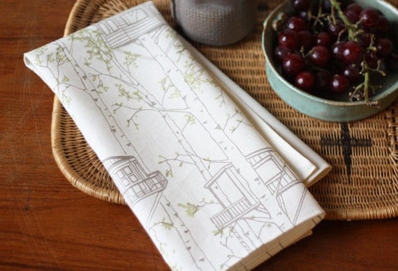 Tree House Tea Towel
